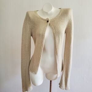 Kristensen Du Nord Open Front Cardigan Nylon Cashmere Wool Knit Long Sleeve
